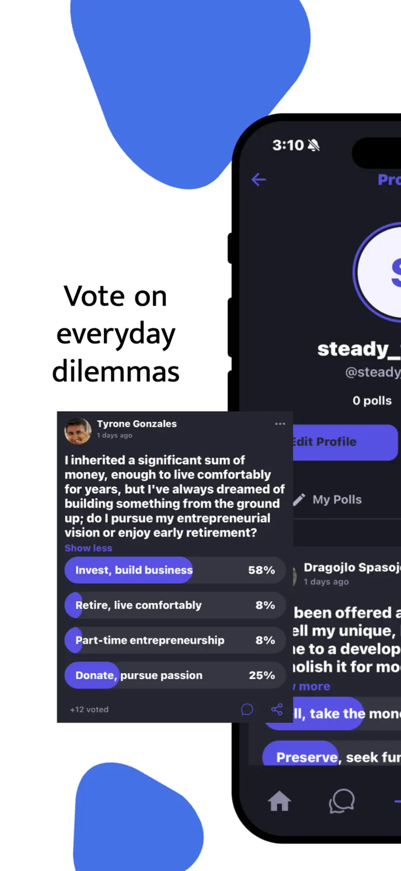 AsQkme – Social Polls Matching screenshot 1